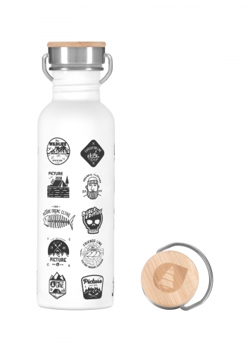 Купить Фляга Picture Organic Hampton White Logos 750ml в Киеве по лучшей цене с доставкой в Украине | Магазин NORTHWALL